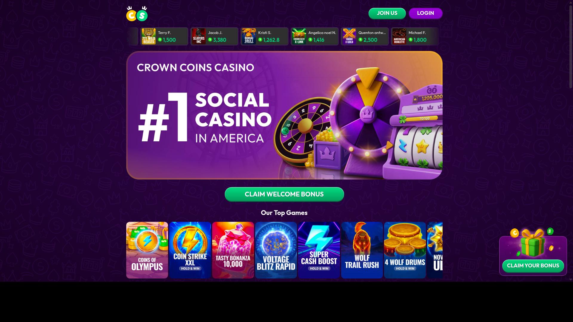 Crown Coins website