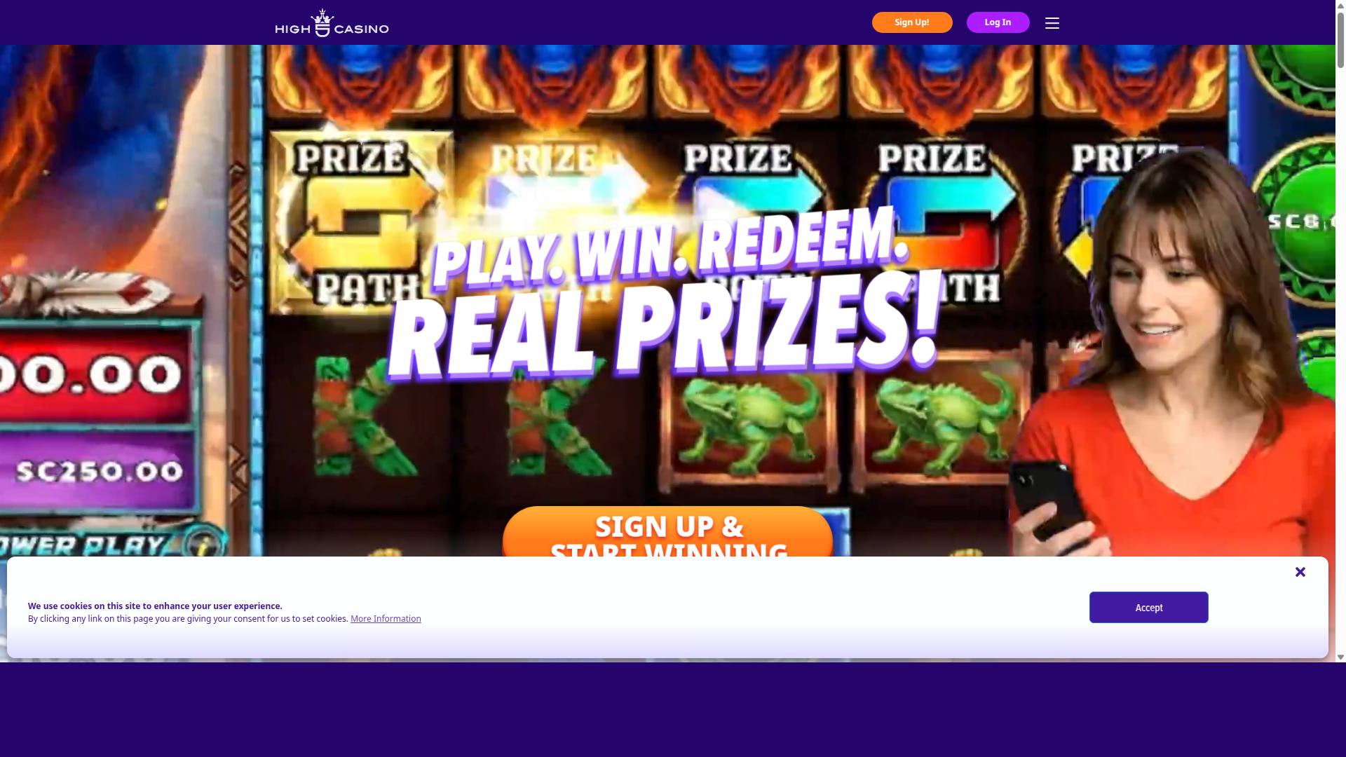 High 5 Casino website
